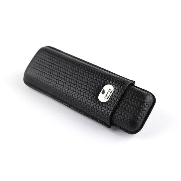 Cohiba Braided Cowhide Leather Double Cigar Case 高希霸 浮雕麻花皮革2支裝雪茄套