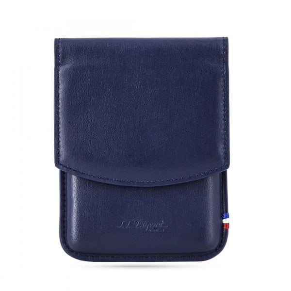 S.T. Dupont Cigarillos Case Blue Leather 法国都彭 蓝色皮革小雪茄套