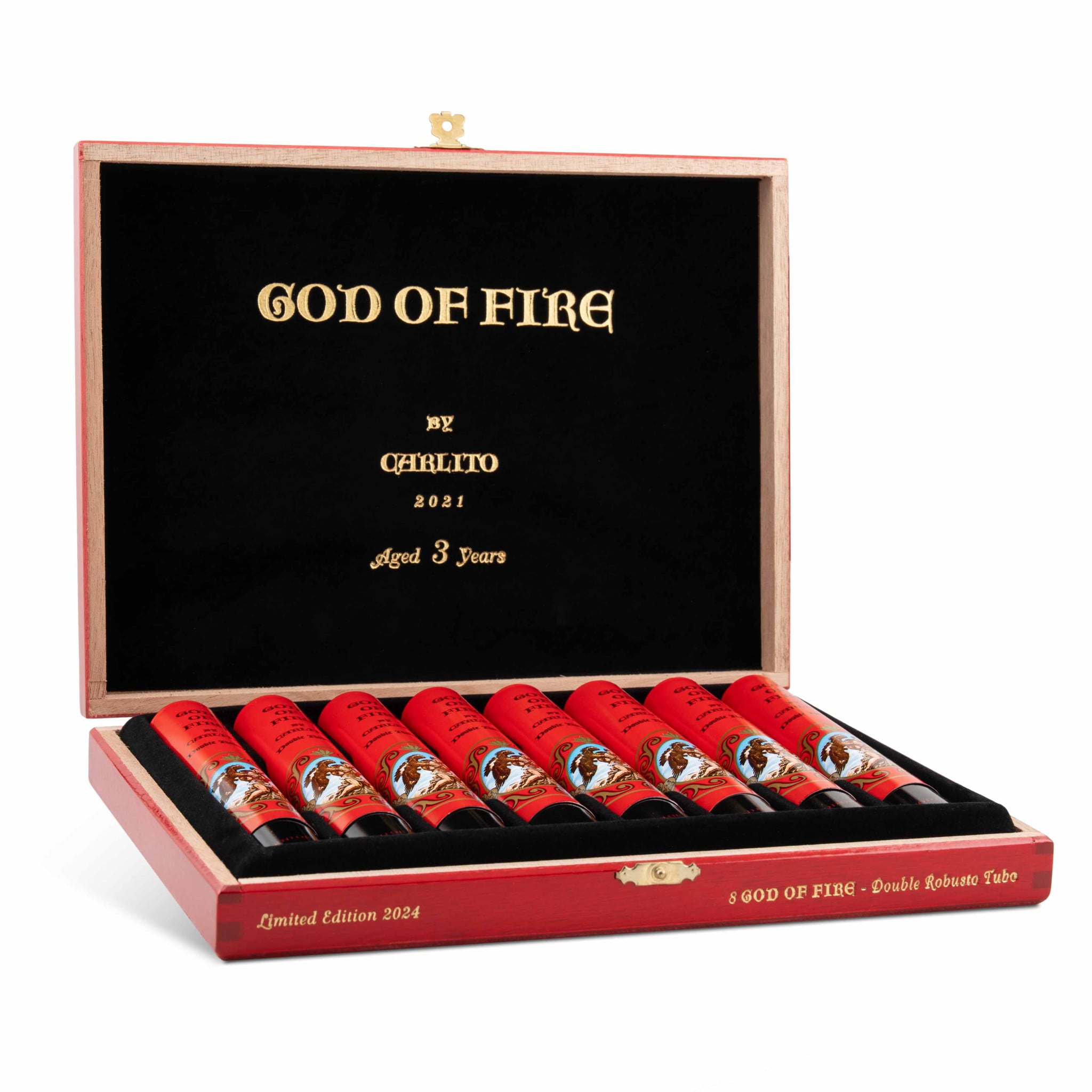 God of Fire by Carlito Double Robusto Tubos (2024) 火神 卡利托 雙羅伯圖 鋁管 (2024)