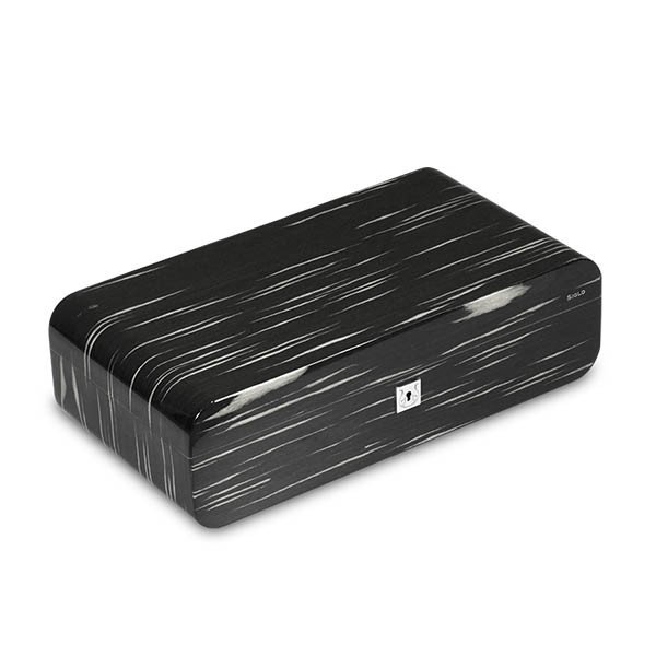 Siglo Oblong  Black & White Veneer Humidor 世纪 长方形黑白纹保湿盒