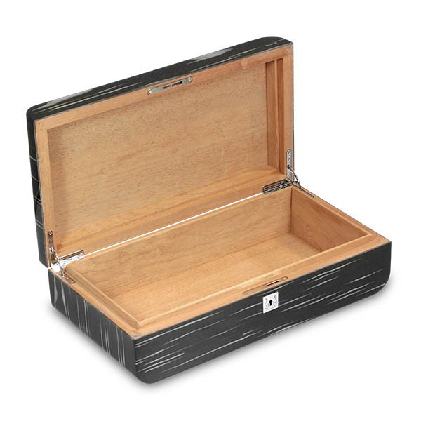 Siglo Oblong  Black & White Veneer Humidor 世纪 长方形黑白纹保湿盒